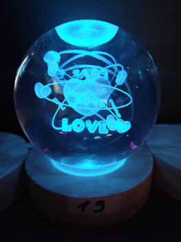 Hologrammkugel - Love - Farbwechsel